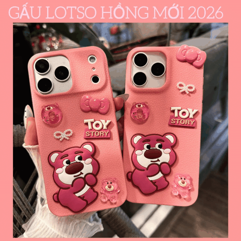 Ốp Lưng iPhone Da Vân Pink Luxury Gắn Charm