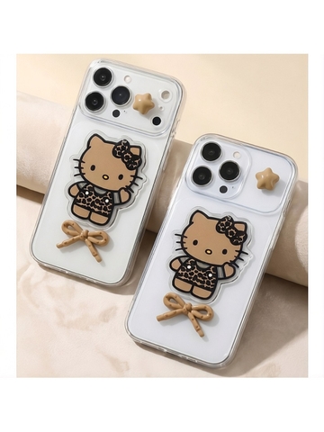 ỐP LƯNG IPHONE  MẪU MÈO KITTY  NÂU SIU XINHH