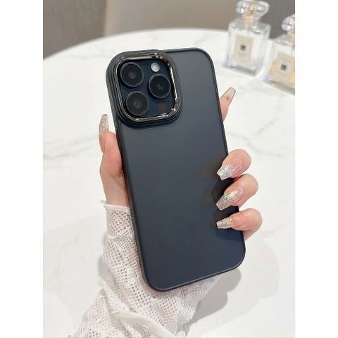 Ốp Lưng Iphone Nhám Viền Kim Loại