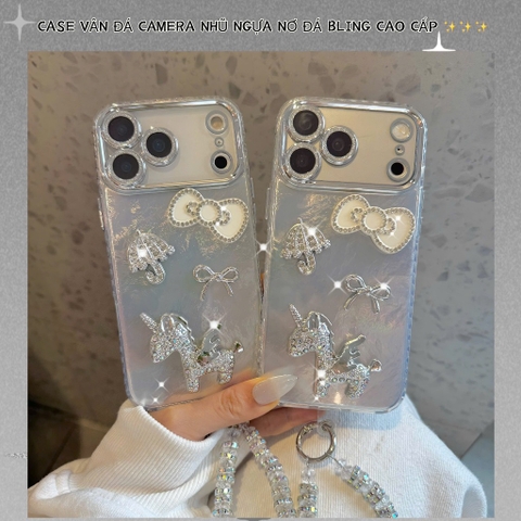 ỐP LƯNG IPHONE GẮN CHAMR BLING BLING UNICORN GALAXY – PHÉP MÀU LẤP LÁNH TRÊN ĐÔI TAY