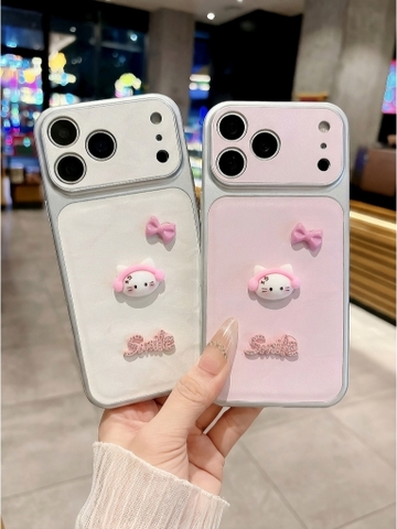 Ốp Lưng Iphone Hello Kitty Đính Charm 3D - Chống Sốc, Bảo Vệ Camera Toàn Diện