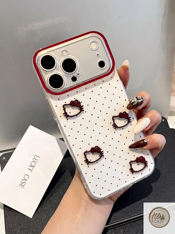 ỐP LƯNG IPHONE - CHẤM BI KITTY XINH