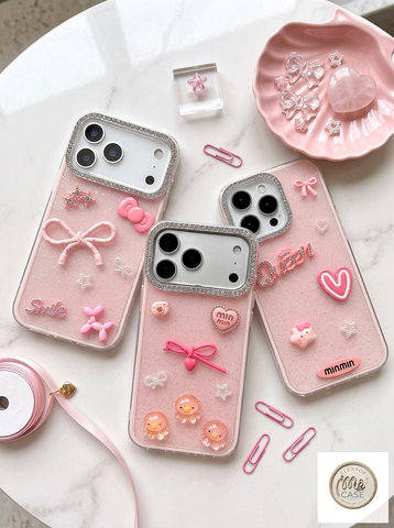 ỐP LƯNG IPHONE NÀNG THƠ HỒNG NGỌT 🎀✨- SWEET GIRLY DREAM 💗🌸 ( sản phẩm thủ công )