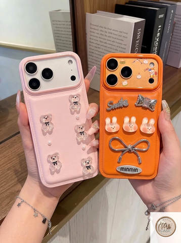 Ốp Iphone BST Jelly & Pearl Màu Hồng & Màu Cam