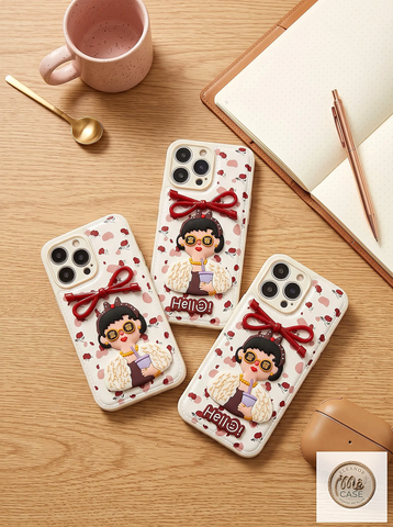 Ốp Lưng Iphone Tiểu Thư Trà Sữa - Siêu Cute, hot trend