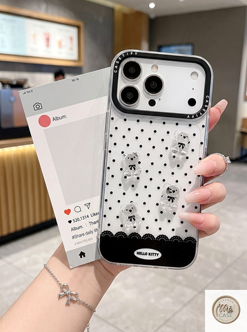 🖤 Ốp lưng iphone nữ hoàng pha lê chấm bi -  Crystal Queen Polka Case 👑