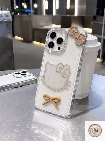 ỐP LƯNG IPHONE HELLO KITTY ĐÍNH ĐÁ PHA LÊ - PHONG CÁCH COQUETTE SANG CHẢNH