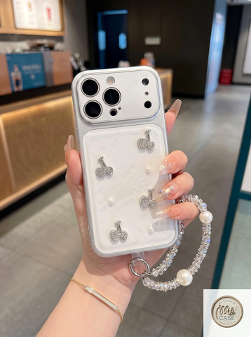 Ốp Lưng iPhone Đính Đá Cherry Lấp Lánh