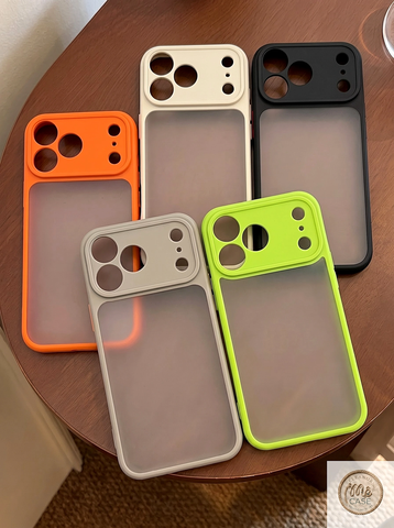 Ốp Lưng IPHONE Viền Màu Mặt Nhám Mờ Cao Cấp Chống Bám Vân Tay - Tản Nhiệt-Chống Sốc