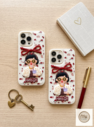 Ốp Lưng Iphone Tiểu Thư Trà Sữa - Siêu Cute, hot trend
