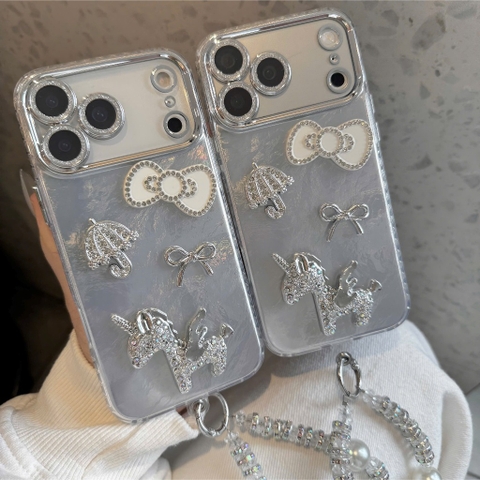 ỐP LƯNG IPHONE GẮN CHAMR BLING BLING UNICORN GALAXY – PHÉP MÀU LẤP LÁNH TRÊN ĐÔI TAY