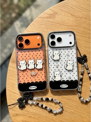 Ốp Lưng iPhone Bé Mèo Chấm Bi