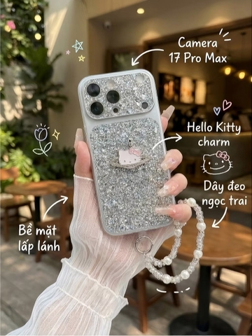 Ốp Lưng iPhone Glitter Kitty - Sang Trọng và Cute