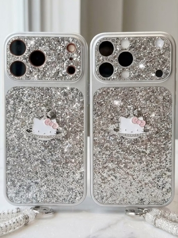 Ốp Lưng iPhone Glitter Kitty - Sang Trọng và Cute