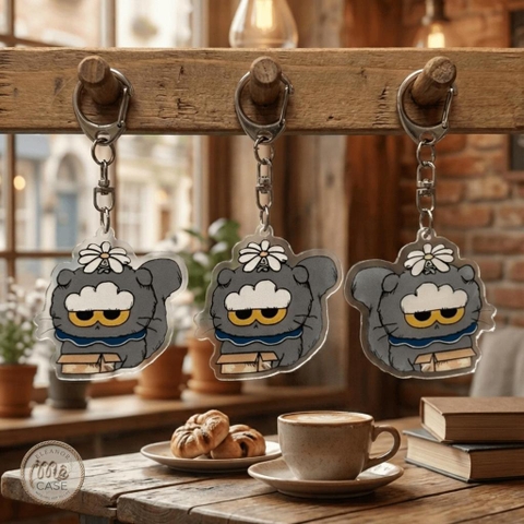 Móc Khóa Mèo Ngái Ngủ - Ngộ Nghĩnh Đáng Yêu