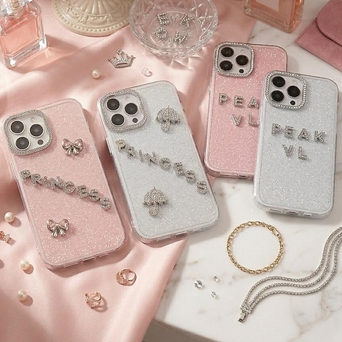 Ốp Lưng Iphone Đính Chữ Đá_