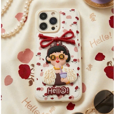 Ốp Lưng Iphone Tiểu Thư Trà Sữa - Siêu Cute, hot trend
