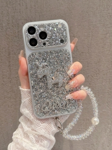 Ốp Lưng iPhone Kim Tuyến Kỳ Lân 3D Sang Chảnh