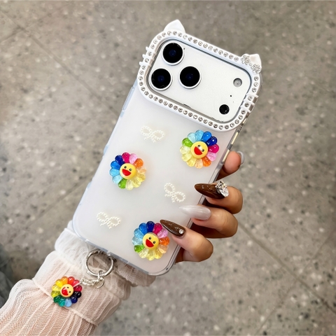 Ốp Lưng iPhone Tai Mèo Hoa Cười Rạng Rỡ