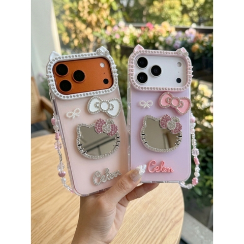 Ốp Lưng iPhone Mèo Gương Hồng