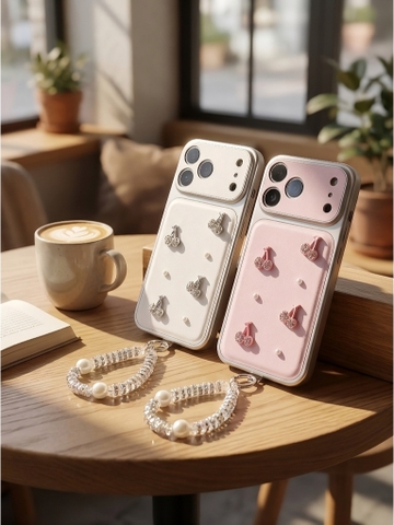 Ốp Lưng iPhone Đính Đá Cherry Lấp Lánh
