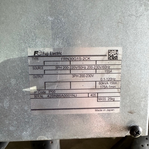BIẾN TẦN Fuji Electric FRN30G1S-2CK – 30KW – HÀNG NHẬT BÃI CAO CẤP