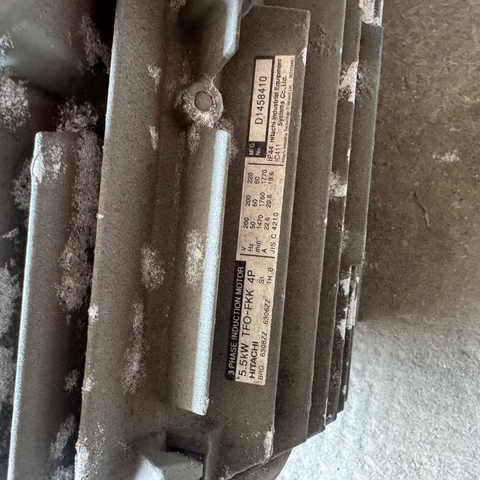 Motor Hitachi 5.5kw 7.5Hp 4P 1450 vòng Vỏ Nhôm