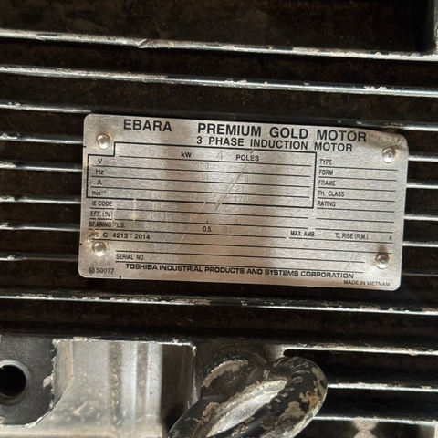 Motor Toshiba 5.5kw 7,5Hp 4P IE3 1450