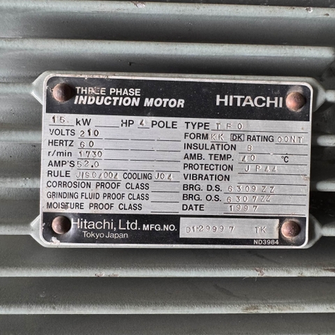 Motor Hitachi 15KW 4P