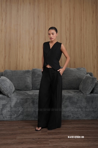 Quần Tây Suông Xếp Ly Trước Hai Nắp Túi Sau LALI Taygu | QTK69