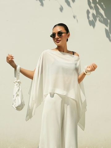 Áo Choàng Chiffon Ngắn Mặc Nhiều Kiểu HAWAI Taygu | AT34