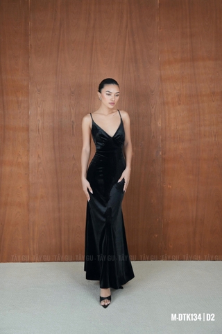 Đầm Nhung Hai Dây Maxi Hở Lưng Quyến Rũ DIALI Taygu | DTK134