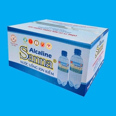 Nước uống Ion kiềm Sanna đóng chai 330ml thùng 30 chai