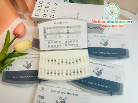 Mắc cài kim loại tự khóa Orthodontic xanh dương (tự buộc)