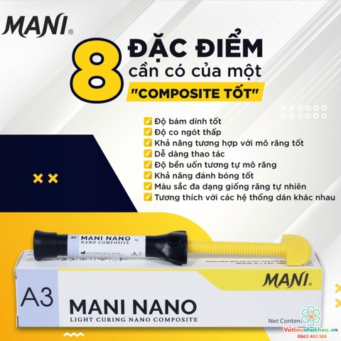 Composite đặc MANI NANO - Tuýp 4g