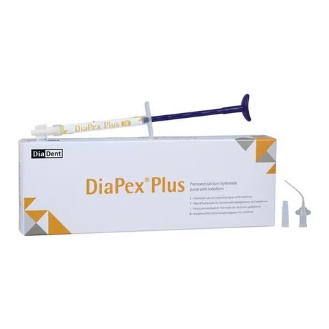 DiaPex Plus DiaDent – Paste Calcium Hydroxit Có Iodoform Điều Trị Tủy (Tuýp 2g)
