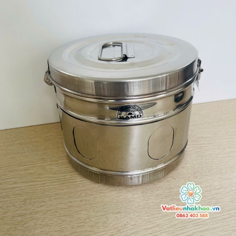 Hộp hấp bông gạc hình trống