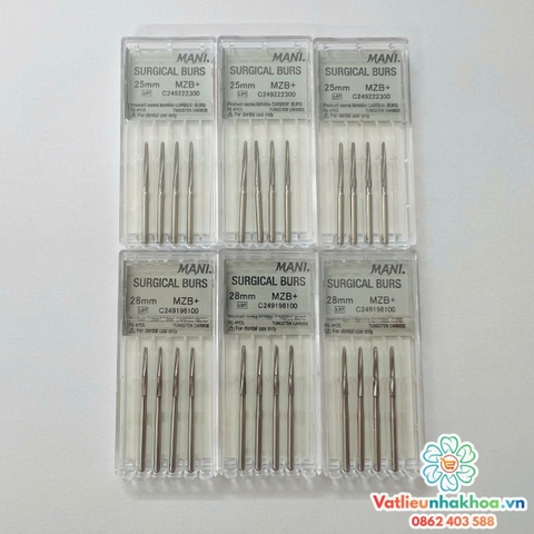 Mũi phẫu thuật Mani Surgical Burs MZB+