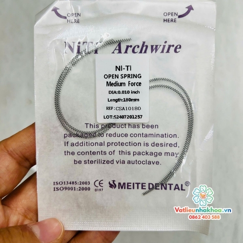 Lò xo đẩy khoảng/chỉnh nha (Gói 2 sợi)