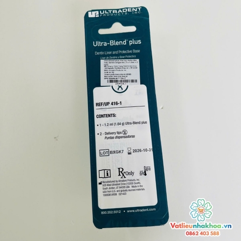 Vật liệu che tuỷ dùng đèn chiếu Ultra Blend Plus - Ultradent