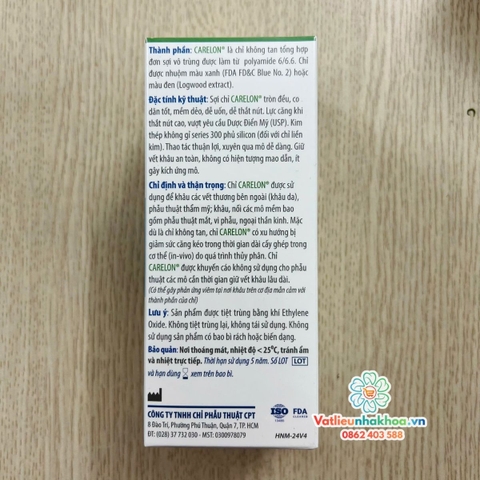 Chỉ khâu phẫu thuật không tiêu Nylon - CPT