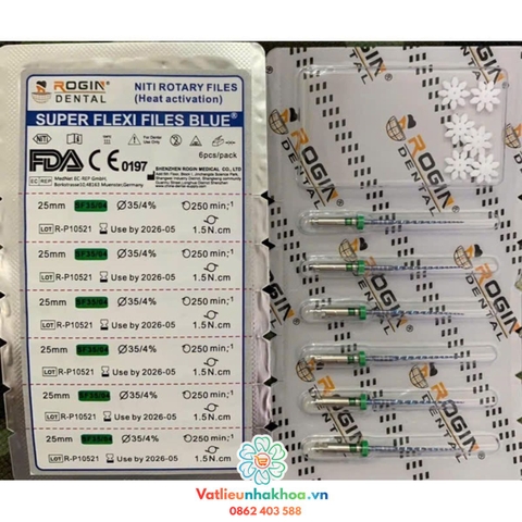 File máy nội nha ROGIN (vỉ 6 cây) (MUA 10 TẶNG 3)