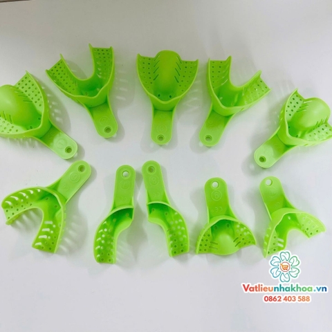 Thìa lấy dấu nhựa đủ số xanh lá (Túi/10 cái)