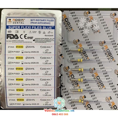 File máy nội nha ROGIN (vỉ 6 cây) (MUA 10 TẶNG 3)