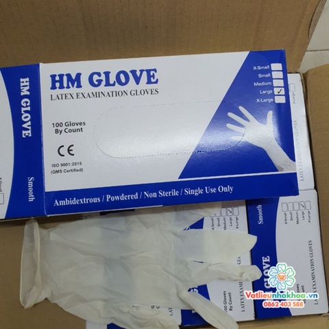 Găng tay y tế HM Glove - Thái Lan có bột/ không bột