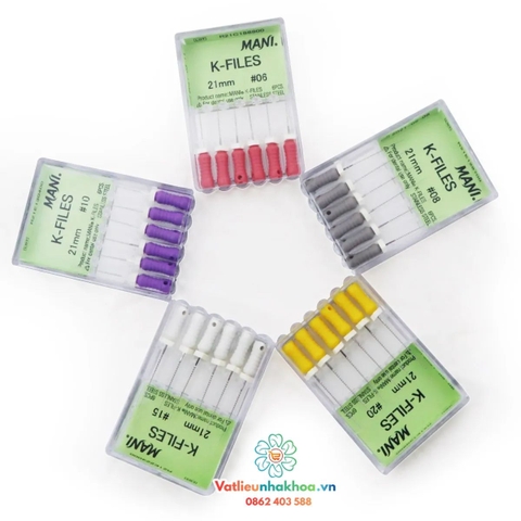 Trâm tay nội nha Nong K-files Mani (Hộp 6 cây)