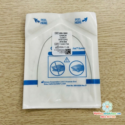 Dây cung nong hàm Damon CuNiTi - Ormco