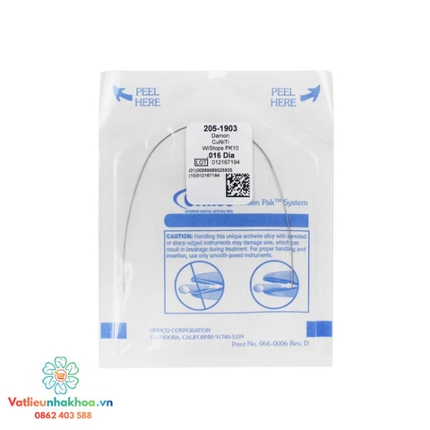 Dây cung nong hàm Damon CuNiTi - Ormco