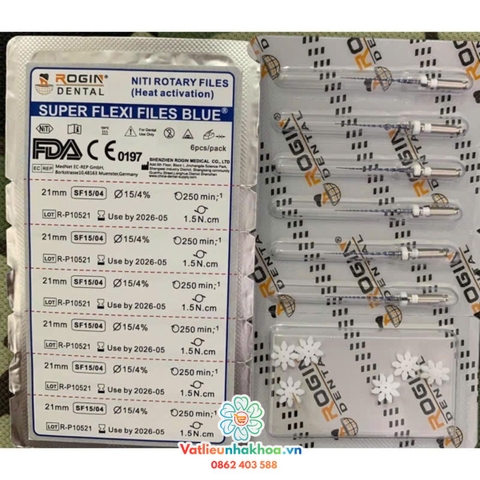 File máy nội nha ROGIN (vỉ 6 cây) (MUA 10 TẶNG 3)