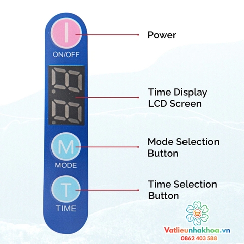 Đèn trám quang trùng hợp I.LED Woodpecker chính hãng (Cái)
